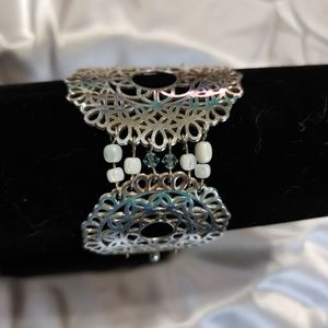 Brighton Silver and Beaded Bracelet. LIKE NEW